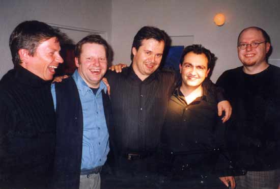 Olaf St&ouml;tzler (Gitarre), Steffen Schorn (Ba&szlig;klarinette),J&uuml;rgen Bothner (Tenorsaxophon), P.M. und Jens Loh (Kontrabass)